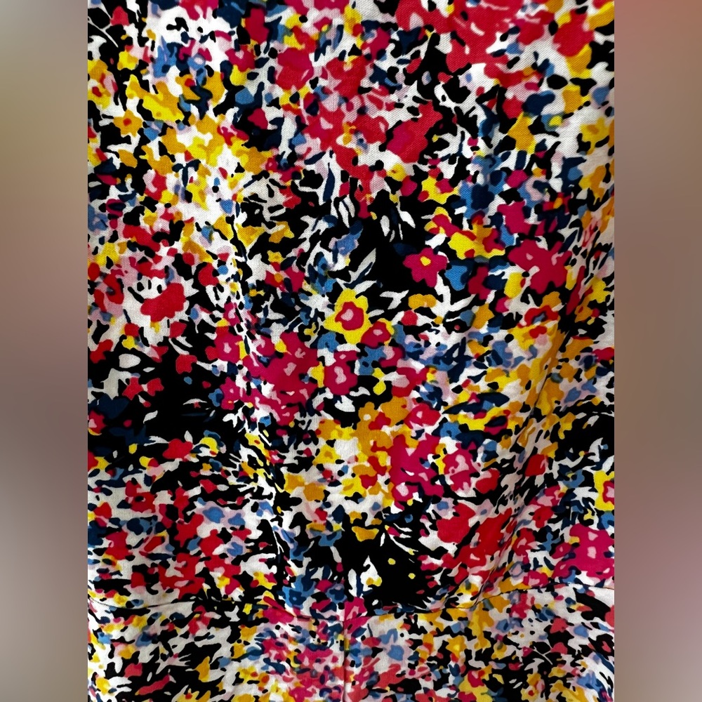 Multicolor Abstract Gap Spring Summer Dress with Spaghetti Straps XS - Picture 8 of 9